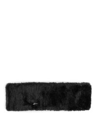 Wittchen - Damska opaska ze sztucznego futerka czarna. Kolor: czarny. Materiał: poliester. Sezon: jesień. Styl: elegancki #1