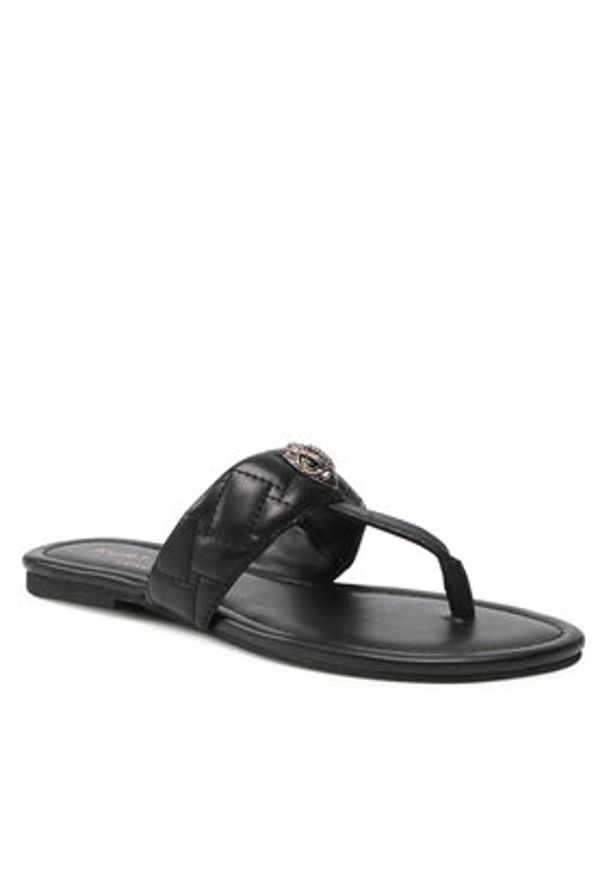 Kurt Geiger Japonki Kensington T-Bar Sandal 8651400109 Czarny. Kolor: czarny. Materiał: skóra