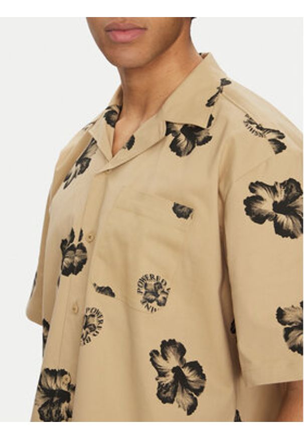 Hugo - HUGO Koszula Eligino 50539135 Beżowy Relaxed Fit. Kolor: beżowy. Materiał: bawełna