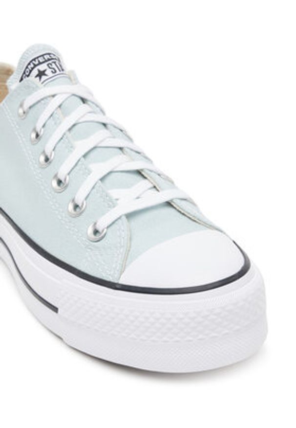Converse Trampki Chuck Taylor All Star Lift Platform A11876C Błękitny. Kolor: niebieski. Materiał: materiał. Obcas: na platformie