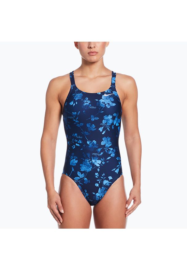 Strój pływacki jednoczęściowy damski Nike Hydrastrong Fastback. Kolor: niebieski