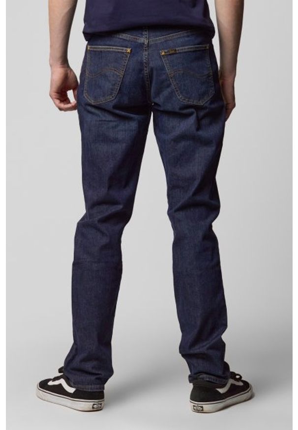 Lee - LEE BROOKLYN STRAIGHT MĘSKIE SPODNIE JEANSOWE DARK STONE L452JJSG 112110145