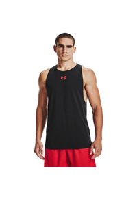 Koszulka koszykarska męska Under Armour Baseline Cotton. Kolor: czarny. Styl: sportowy #1