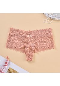 Intica - Szorty koronkowe damskie na specjalne okazje Siglinde. Kolor: beżowy. Materiał: koronka. Wzór: koronka