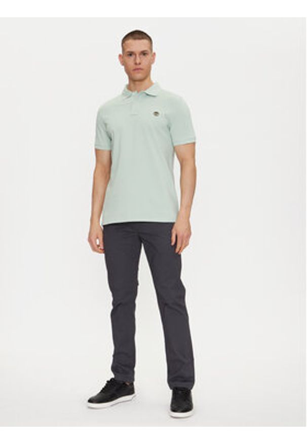Timberland Polo TB0A6VDP Zielony Regular Fit. Typ kołnierza: polo. Kolor: zielony. Materiał: bawełna