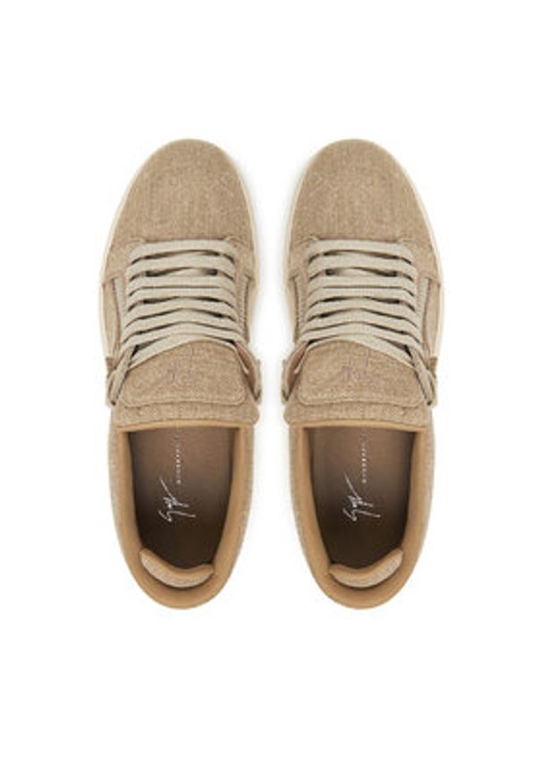 Giuseppe Zanotti - GIUSEPPE ZANOTTI Sneakersy RM50002/001 Beżowy. Kolor: beżowy. Materiał: materiał