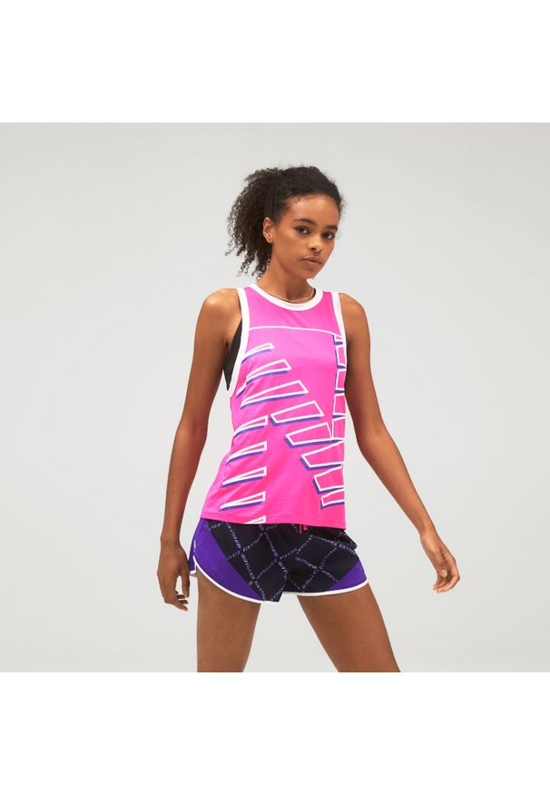 New Balance WT11239PKH. Materiał: materiał, poliester. Długość rękawa: bez rękawów. Sezon: lato. Sport: fitness