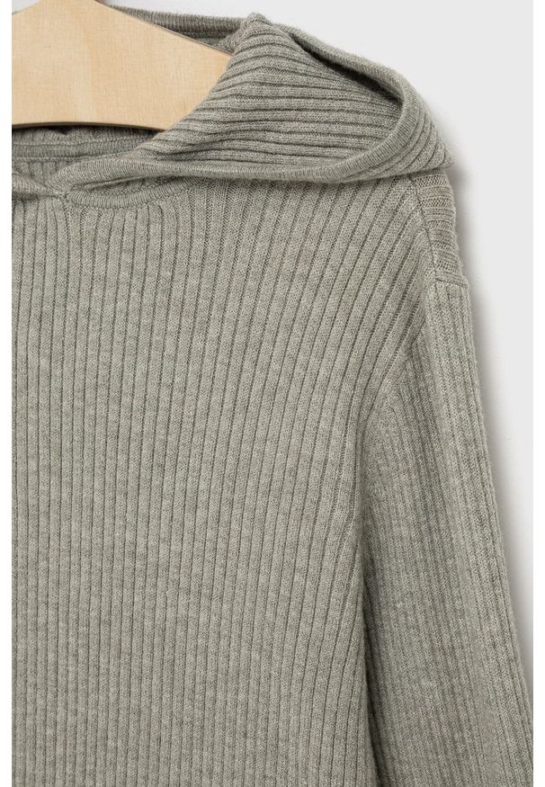 Kids Only sweter dziecięcy kolor szary lekki. Typ kołnierza: kaptur. Kolor: szary. Materiał: materiał, dzianina, wiskoza
