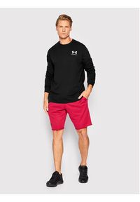 Under Armour Bluza Ua Rival Terry 1370404 Czarny Relaxed Fit. Kolor: czarny. Materiał: bawełna