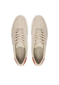 Calvin Klein Sneakersy Low Prof Cupsole Emb Lth HM0HM02124 Beżowy. Kolor: beżowy. Materiał: skóra #2