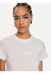 Pinko T-Shirt Start 101752 A227 Biały Regular Fit. Kolor: biały. Materiał: bawełna