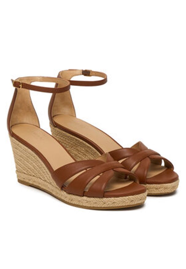 Lauren Ralph Lauren - LAUREN RALPH LAUREN Espadryle Nellie 802P04433002 Brązowy. Kolor: brązowy. Materiał: skóra