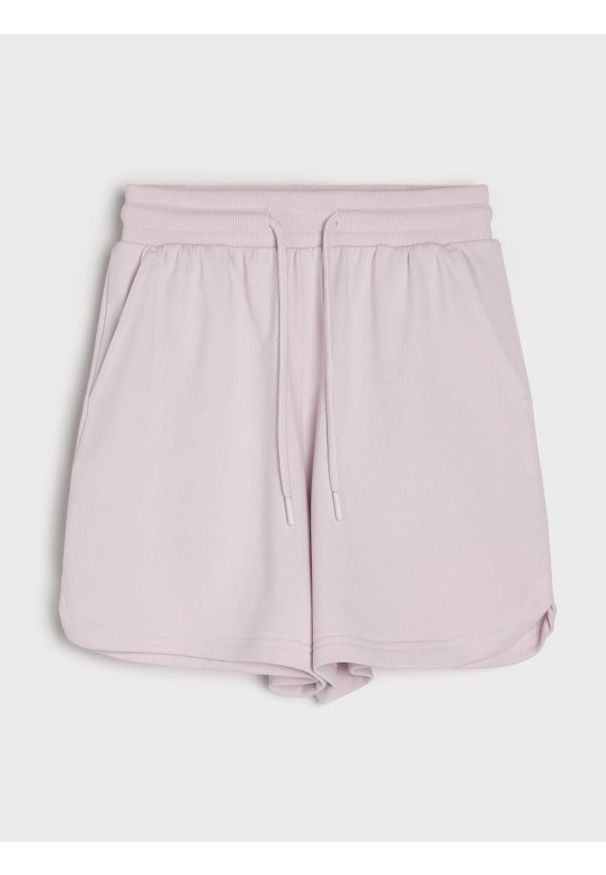 Sinsay - Szorty dresowe - fioletowy. Kolor: fioletowy. Materiał: dresówka