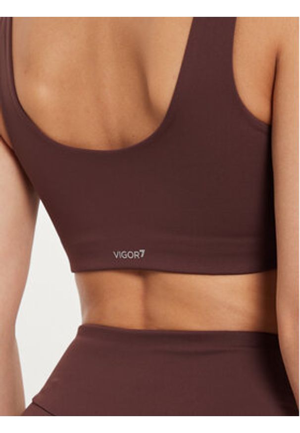 EA7 Emporio Armani Biustonosz sportowy 6DTH58 TJKLZ 1755 Brązowy. Kolor: brązowy. Materiał: syntetyk