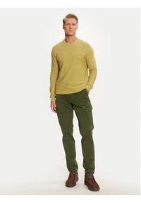 Mustang Sweter Elliot 1015472 Żółty Regular Fit. Kolor: żółty. Materiał: bawełna