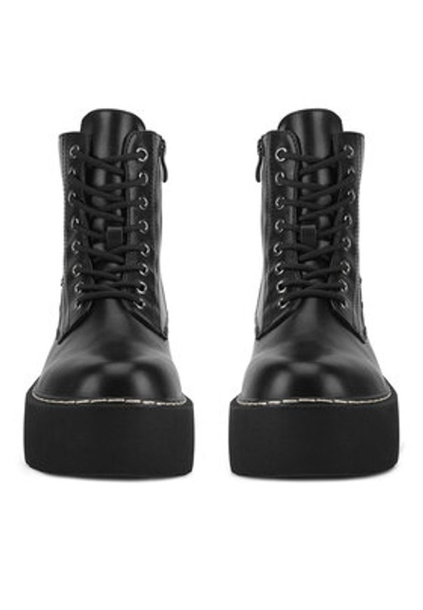 DeeZee Trzewiki WS101-03 Czarny. Kolor: czarny. Materiał: materiał