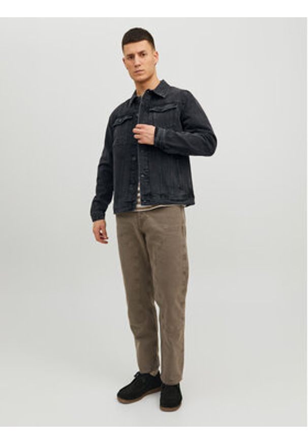 Jack & Jones Kurtka jeansowa Jean 12223613 Czarny Regular Fit. Kolor: czarny. Materiał: bawełna
