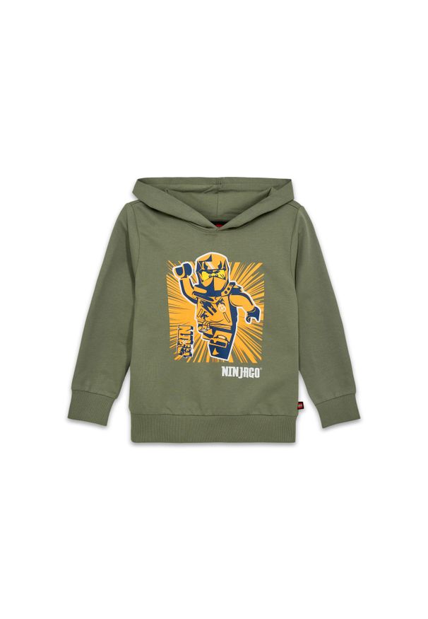 Bluza Dziecięca z Kaprutem Bio Bawełna LEGO Ninjago Scout 302 Zielona. Typ kołnierza: kaptur. Kolor: zielony. Materiał: bawełna. Sezon: lato