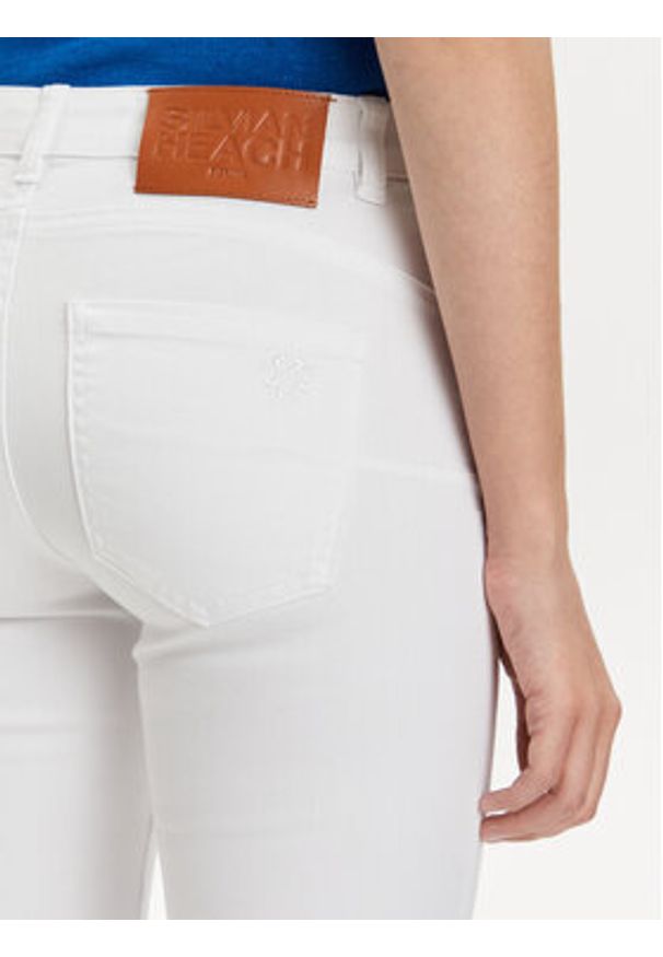 Silvian Heach Jeansy GPP24504JE Biały Regular Fit. Kolor: biały