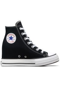 Adidasy Converse Chuck Taylor All Star Wedge Platform, Kobiety. Kolor: czarny. Materiał: materiał. Obcas: na platformie. Model: Converse All Star