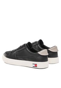 Tommy Jeans Sneakersy Vulcanized Ess EM0EM01106 Czarny. Kolor: czarny. Materiał: skóra