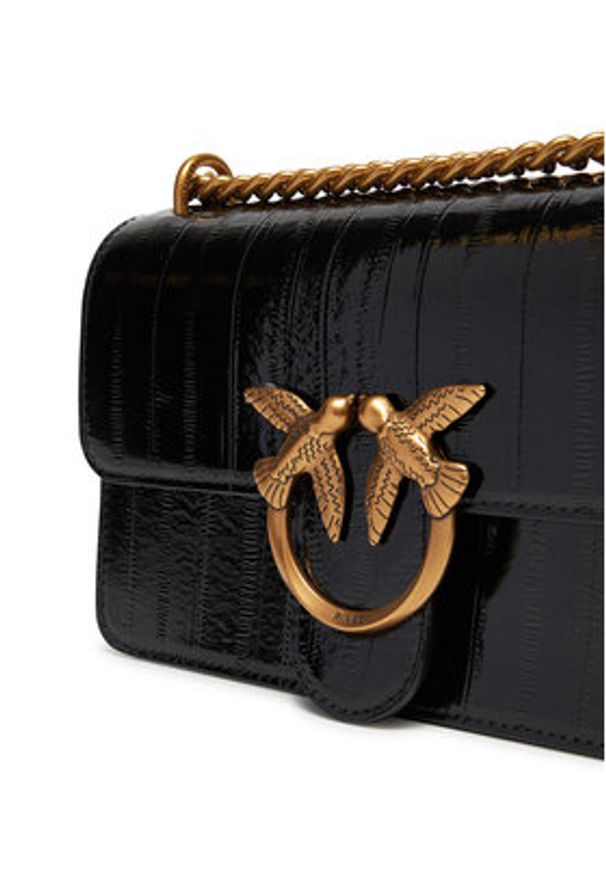 Pinko - PINKO Torebka Love One Mini Dc PE 25 PLTT 100074 A1VE Czarny. Kolor: czarny. Materiał: skórzane