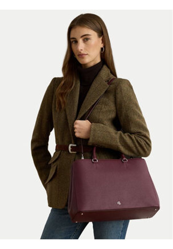 Lauren Ralph Lauren - LAUREN RALPH LAUREN Torebka 431898556043 Bordowy. Kolor: czerwony. Materiał: skórzane