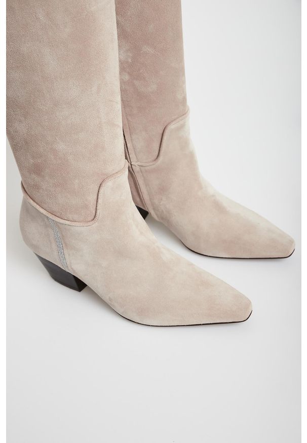 Kowbojki damskie skórzane PESERICO. Materiał: skóra