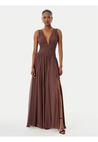 Marciano Guess Sukienka wieczorowa G6GK14 W2374 Brązowy Regular Fit. Kolor: brązowy. Materiał: wiskoza. Styl: wizytowy #1