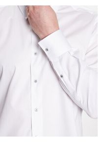 Karl Lagerfeld - KARL LAGERFELD Koszula 605100 532624 Biały Regular Fit. Typ kołnierza: dekolt w karo. Kolor: biały. Materiał: bawełna
