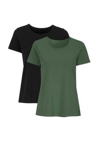 Cellbes Bluzka dżersejowa 2 Pack ciemnozielony Czarny female zielony/czarny 42/44. Kolor: czarny, wielokolorowy, zielony. Materiał: jersey. Długość rękawa: krótki rękaw. Długość: krótkie #1