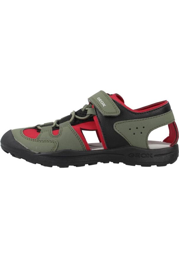Geox - Sandały GEOX J VANIETT B Zielony. Kolor: zielony. Materiał: tkanina, syntetyk. Sezon: lato