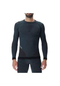 Koszulka treningowa męska UYN Fusyon. Kolor: szary. Materiał: poliester. Długość rękawa: długi rękaw. Długość: długie. Sport: fitness #1