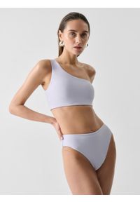 outhorn - Dół od bikini - fioletowy. Stan: podwyższony. Kolor: fioletowy. Materiał: materiał, elastan, tkanina, poliester, skóra, syntetyk. Wzór: gładki