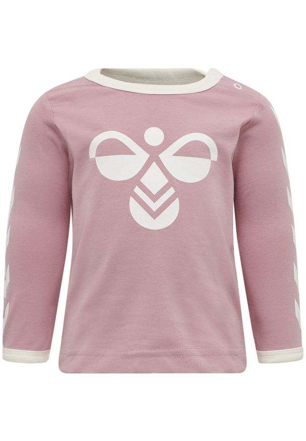 Koszulka dziecięca Hummel hmlFLIPPER. Kolor: różowy. Materiał: skóra. Długość rękawa: długi rękaw