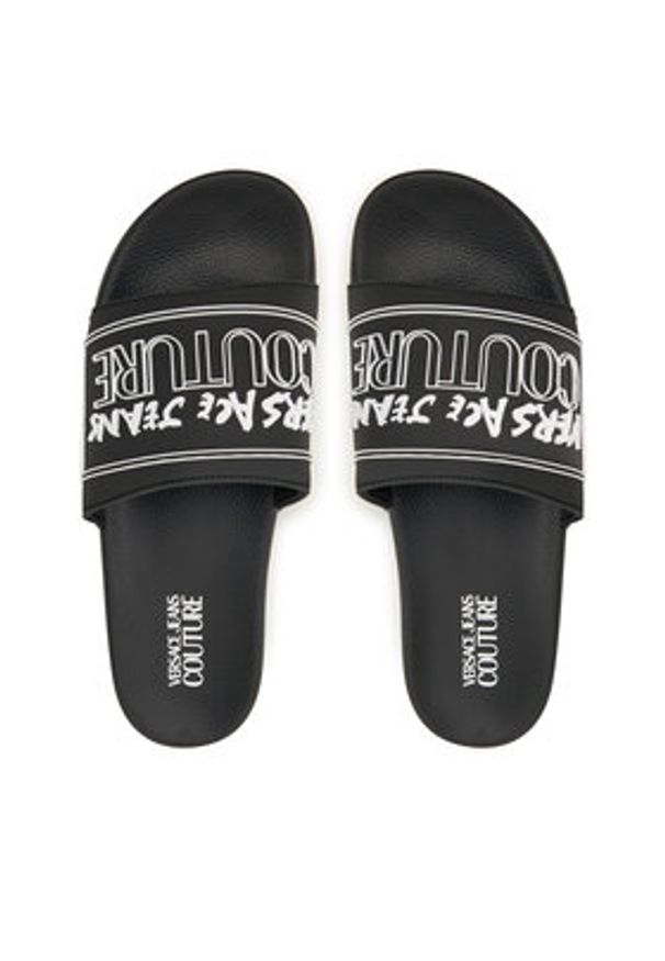 Versace Jeans Couture Klapki 78YA3SQ3 Czarny. Kolor: czarny. Materiał: syntetyk