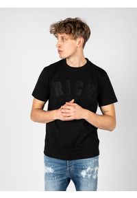 John Richmond T-Shirt "Tropik" | RMA22207TS | Mężczyzna | Czarny. Okazja: na co dzień. Kolor: czarny. Materiał: bawełna. Długość rękawa: krótki rękaw. Długość: krótkie. Wzór: aplikacja. Styl: casual #8