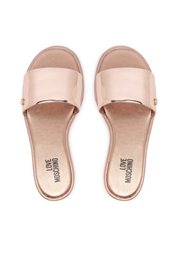 Love Moschino - LOVE MOSCHINO Klapki JA28262G0OJE0600 Różowy. Kolor: różowy. Materiał: materiał