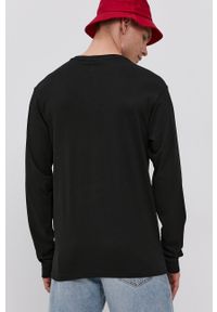 Fila - Longsleeve. Kolor: czarny. Materiał: bawełna, dzianina. Długość rękawa: długi rękaw. Wzór: gładki #5