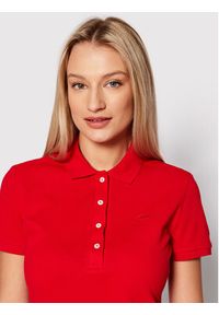 Lacoste Polo PF5462 Czerwony Slim Fit. Typ kołnierza: polo. Kolor: czerwony. Materiał: bawełna #3