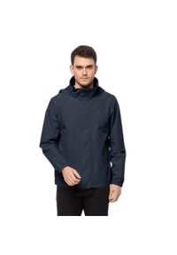 Wodoodporna kurtka Jack Wolfskin Stormy Point 2L. Kolor: niebieski. Materiał: syntetyk. Sport: turystyka piesza #1