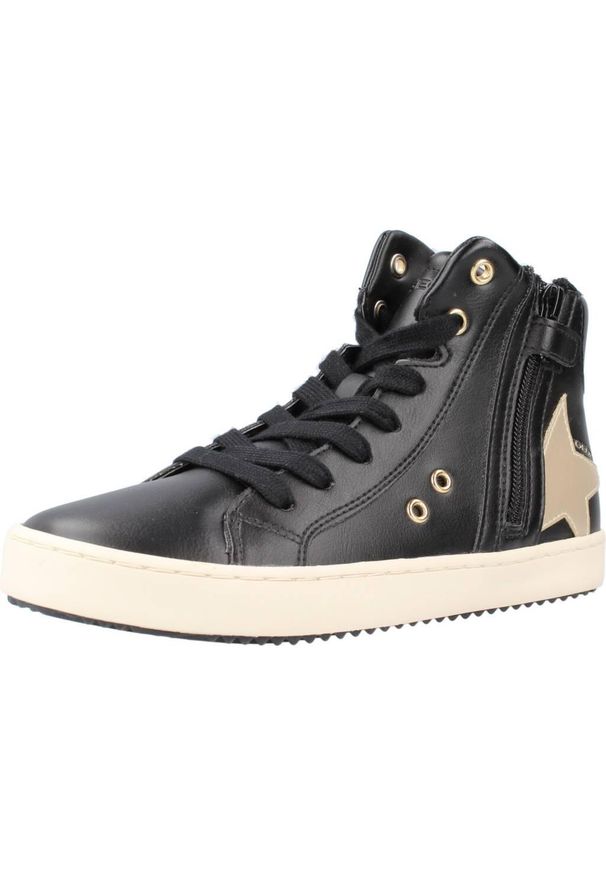 Geox - Buty GEOX J KALISPERA GIRL Czarny. Kolor: czarny. Materiał: syntetyk, tkanina. Sport: turystyka piesza