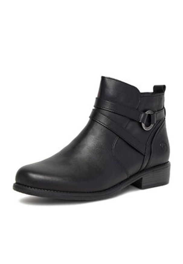 Remonte Botki D0F77-00 Czarny. Kolor: czarny. Materiał: skóra