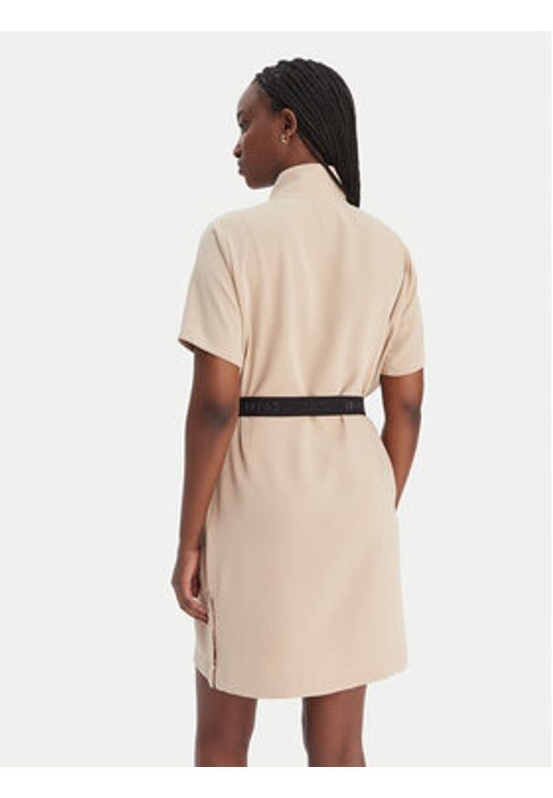 Liu Jo Sport Sukienka codzienna TA6020 TS923 Beżowy Regular Fit. Okazja: na co dzień. Kolor: beżowy. Materiał: syntetyk. Typ sukienki: proste, sportowe. Styl: casual, sportowy