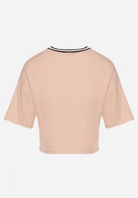 Born2be - Ciemnoróżowy Bawełniany T-shirt z Napisem Nitanelia. Okazja: na co dzień. Kolor: różowy. Materiał: bawełna. Wzór: napisy. Styl: casual #7