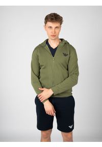Emporio Armani Bluza | 111784 4F571 | Mężczyzna | Zielony. Typ kołnierza: kaptur. Kolor: zielony. Materiał: poliester, bawełna #4