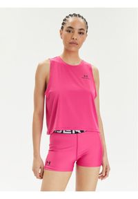 Under Armour Top Rush Energy Crop Tank 1383654-686 Różowy Loose Fit. Kolor: różowy. Materiał: syntetyk #1