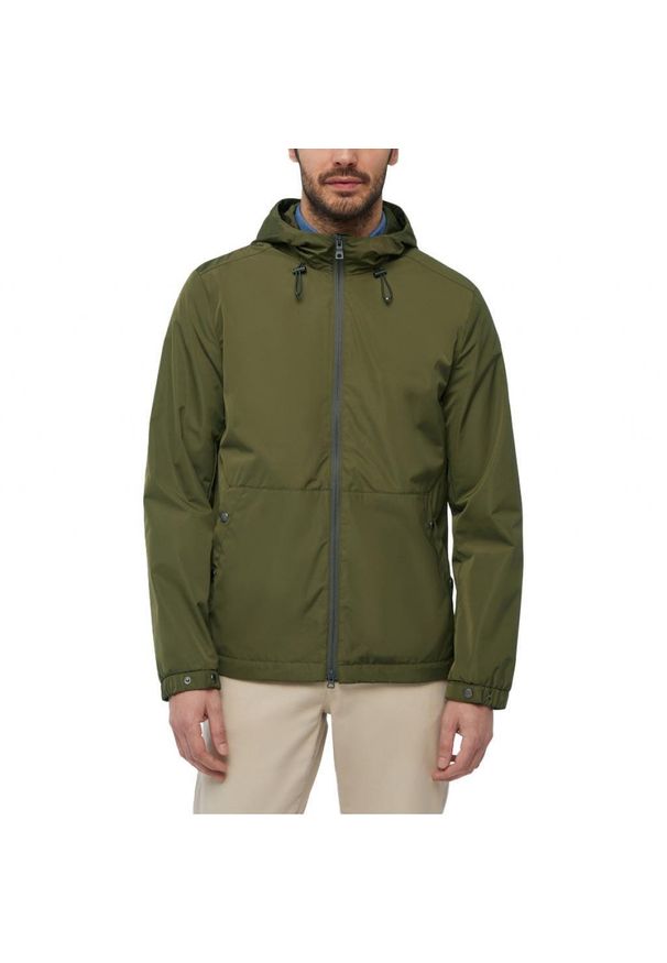 Geox - Kurtka GEOX M LEITAN MID PARKA Zielony. Kolor: zielony. Materiał: tkanina. Sezon: zima