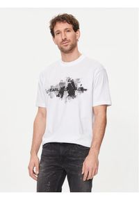 Karl Lagerfeld - KARL LAGERFELD T-Shirt 755148 542224 Biały Regular Fit. Typ kołnierza: dekolt w karo. Kolor: biały. Materiał: bawełna #1