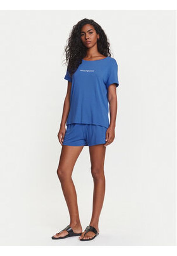 Emporio Armani Szorty sportowe EW000781 AF12192 UA012 Niebieski Regular Fit. Kolor: niebieski. Materiał: wiskoza